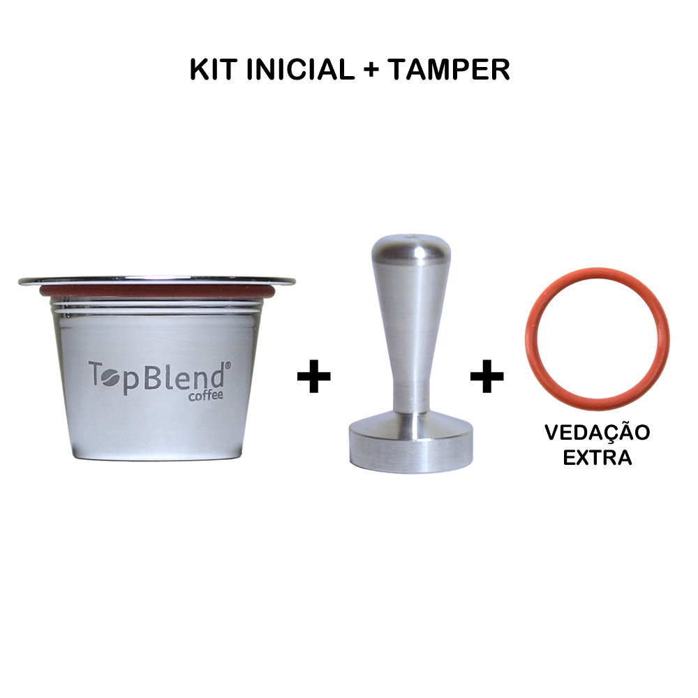 Kit Inicial de cápsula Reutilizável Nespresso TopBlend com tamper